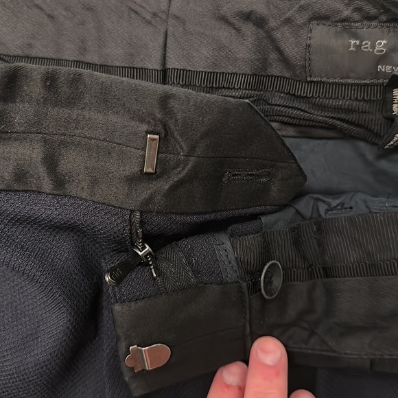 RAG & BONE NAVY / BLACK TROUSERS - Size 0 SKU:3 - Picture 5 of 11